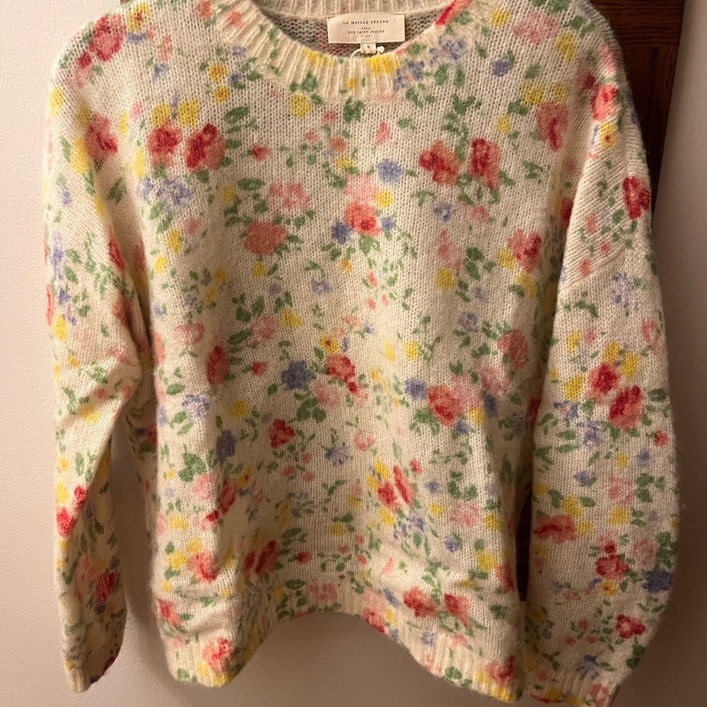 Sezane Pauline Multicolor Floral Sweater - Picture 4 of 4